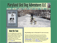 Tablet Screenshot of marylanddogsledding.com